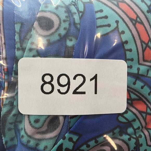 Womens Ice Silk Blue Paisley Boho Maxi Dress Sleeveless Polyester Stretch 1XL - Picture 11 of 11